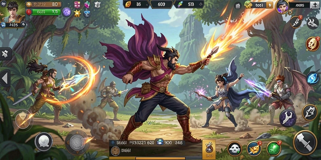Tampilan seru gameplay 666I dalam aksi ARPG.