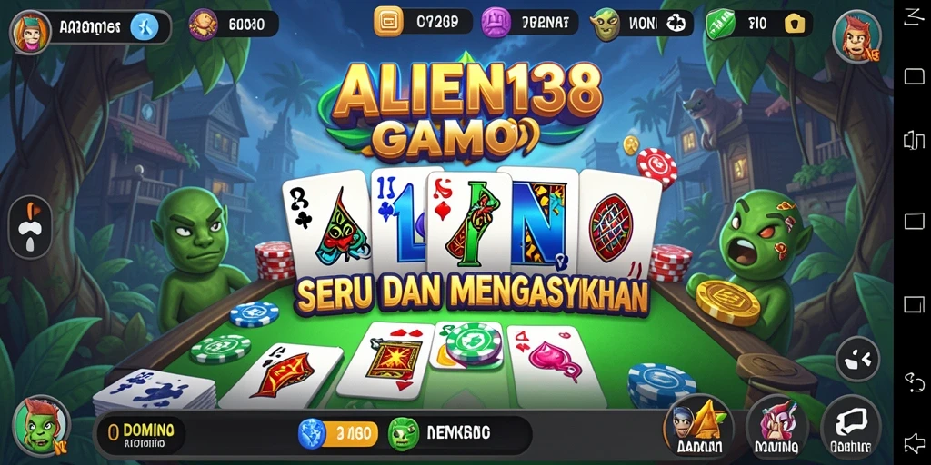 Screenshot gameplay ALIEN138 menampilkan keseruan bermain domino.
