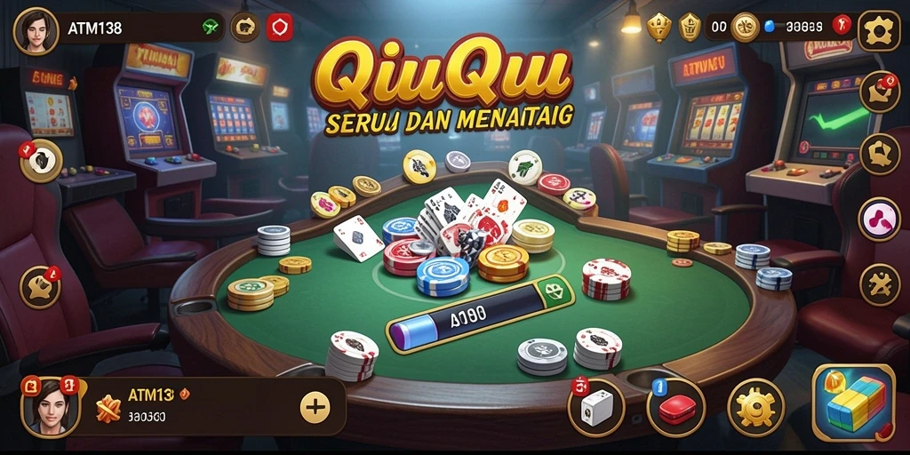 Screenshot gameplay ATM138 menampilkan aksi seru permainan QiuQiu.