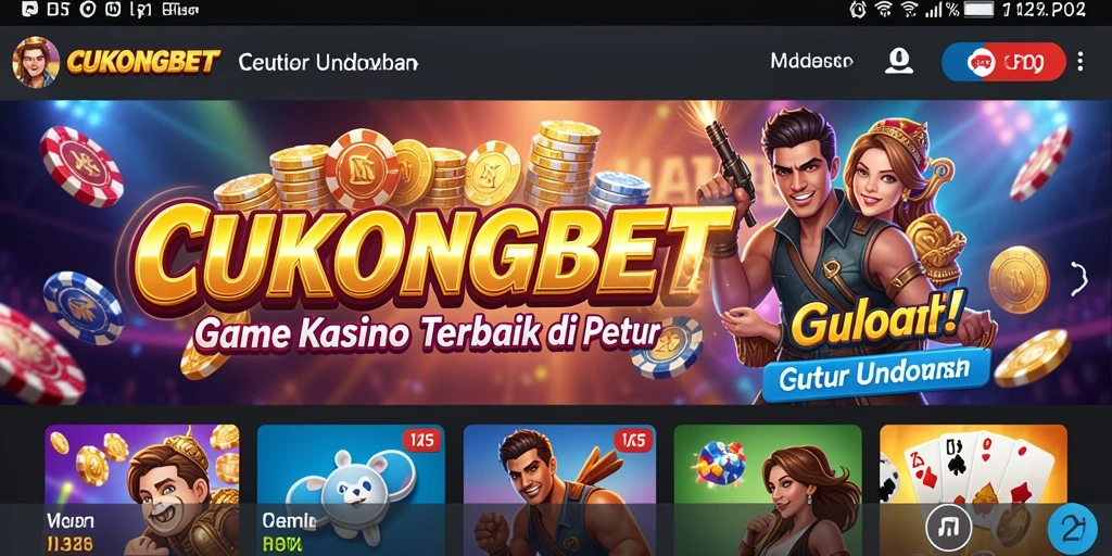 Tampilan menarik CUKONGBET saat bermain game Kasino.