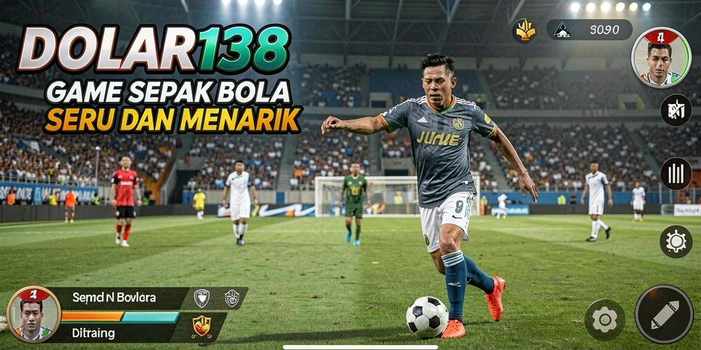 Tampilan gameplay DOLAR138 saat pertandingan sepak bola yang intens.