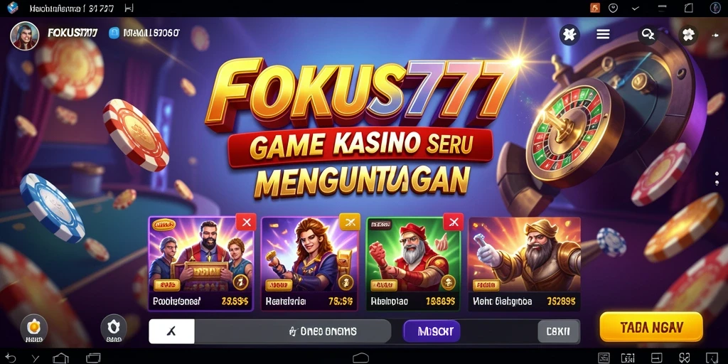 Tampilan gameplay menarik dari FOKUS777 dengan efek visual yang memukau.