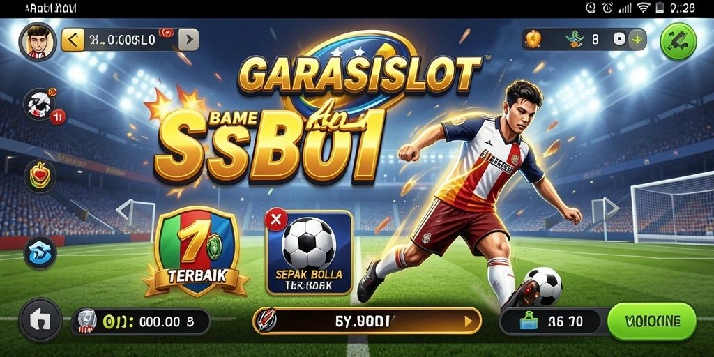 Tampilan menarik gameplay GARASISLOT dengan tema sepak bola.