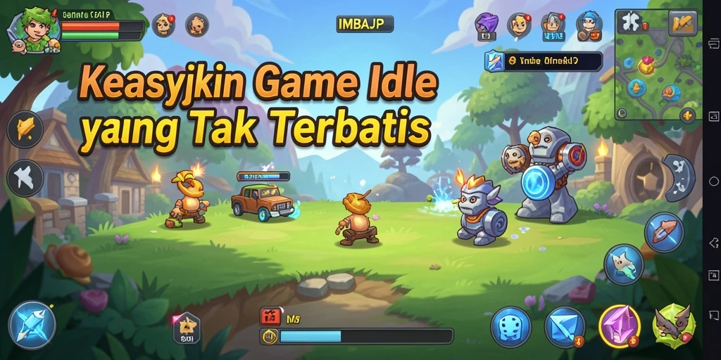 Tampilan menawan yang menunjukkan gameplay Idle di IMBAJP.