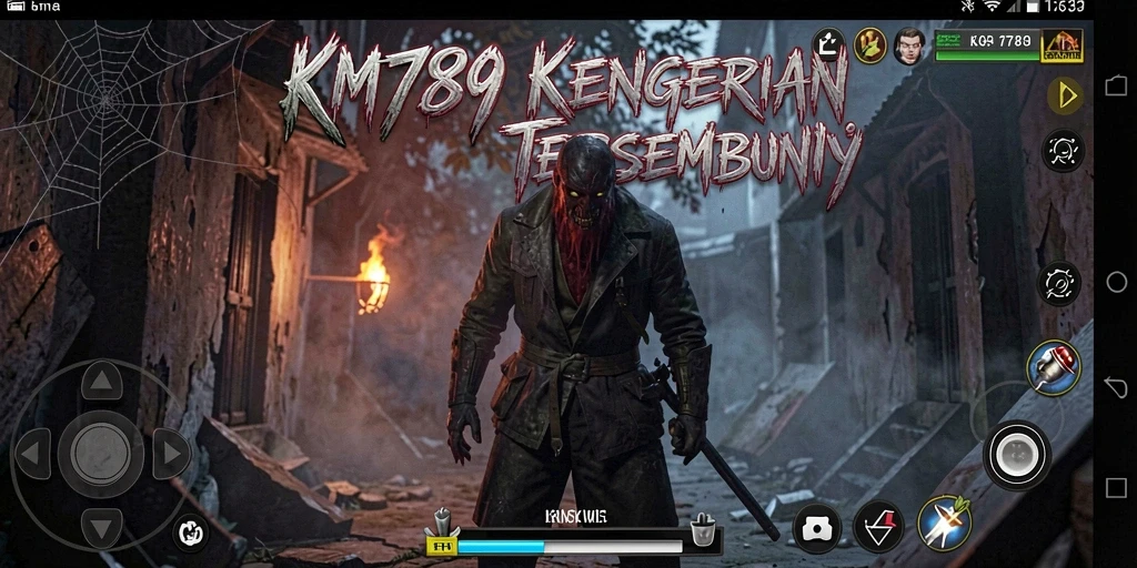 Gameplay KM789 yang menegangkan dengan suasana horor yang mencekam.