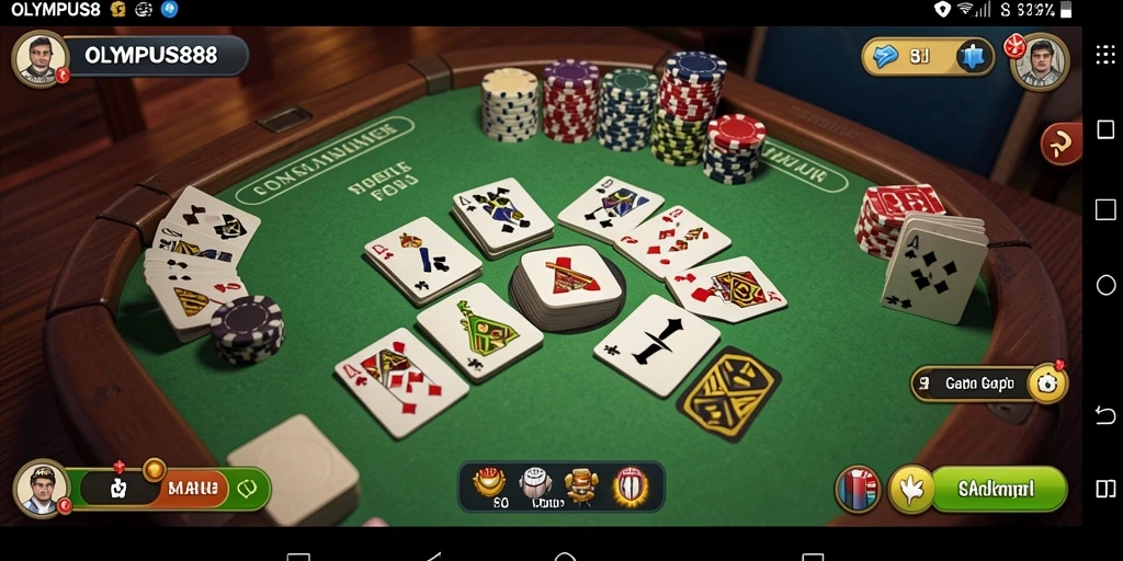 Screenshot gameplay OLYMPUS88 yang menampilkan keseruan bermain Gaple.