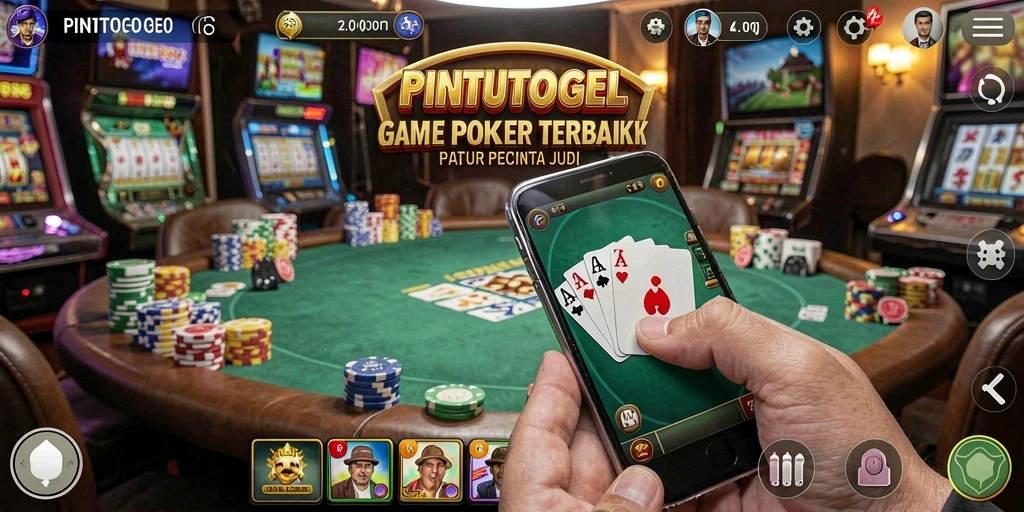 Tampilan permainan Poker yang seru di PINTUTOGEL.
