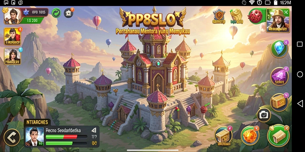 Tampilan gameplay PP8SLOT yang menakjubkan dalam Tower Defense.