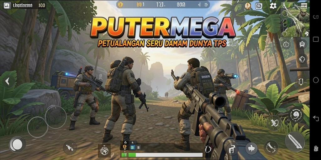 Gameplay menegangkan dalam PUTERMEGA dengan aksi TPS yang seru.