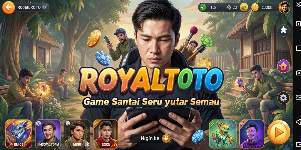 Screenshot gameplay ROYALTOTO dengan grafis cerah dan dinamis.