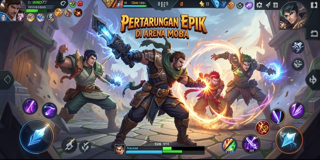 Tampilan menakjubkan dari permainan SAND77 yang seru dan kompetitif.