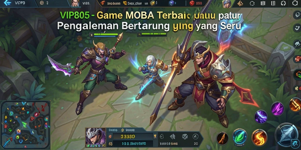 Gambaran gameplay seru dan intens dalam <strong>VIP805</strong> MOBA.