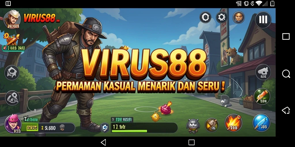 Tampilan gameplay <strong>VIRUS88</strong> yang seru dan menghibur.