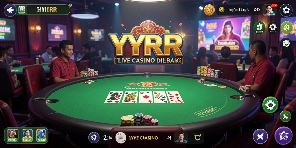 Tampilan permainan Live Casino yang menarik dan interaktif di YYRR.
